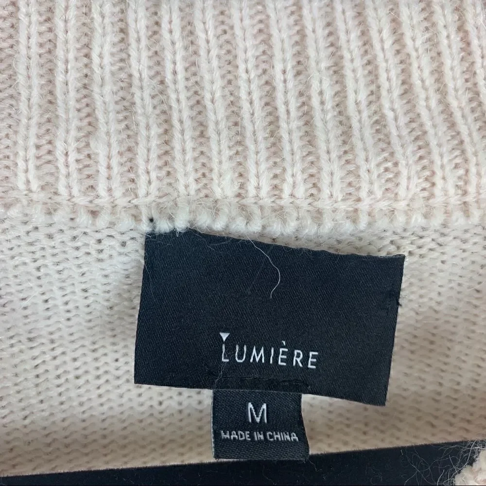 Lumiere light pink blush sweater layered sleeve M Al